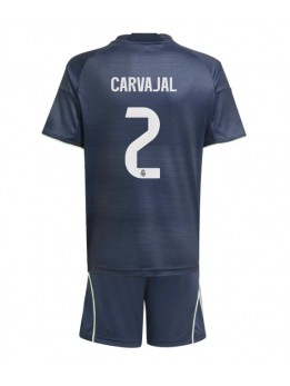 Real Madrid Daniel Carvajal #2 Replika Borta Kläder Barn 2025-26 Kortärmad (+ byxor)
